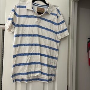 Red Camel White and Blue Striped Polo